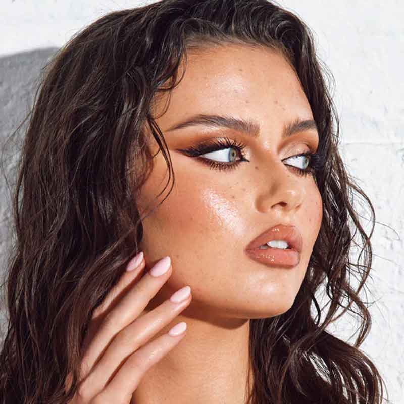 SOSU Cosmetics Hidden Agenda Fox Eye False Lashes Fierce Model Makeup Look