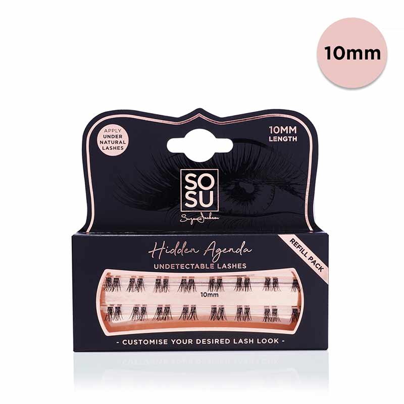 SOSU by Suzanne Jackson Hidden Agenda Undetectable Refill Pack | 10mm eyelashes | false lashes for under eye