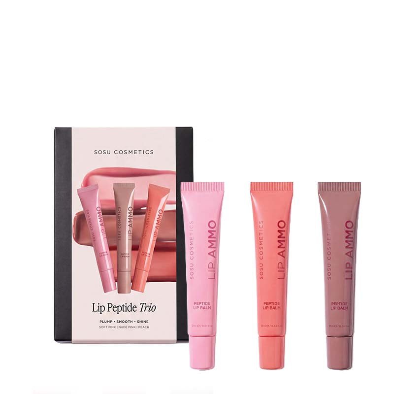 SOSU Cosmetics Lip Peptide Trio Gift Set Image white background