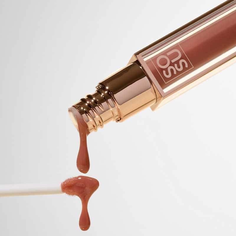 SOSU Cosmetics Lip Glaze | Birthday Suit | High-Shine Satin Lip Gloss