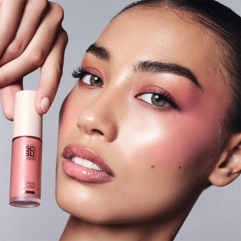 SOSU Cosmetics | Satin Liquid Blush | shade dusk