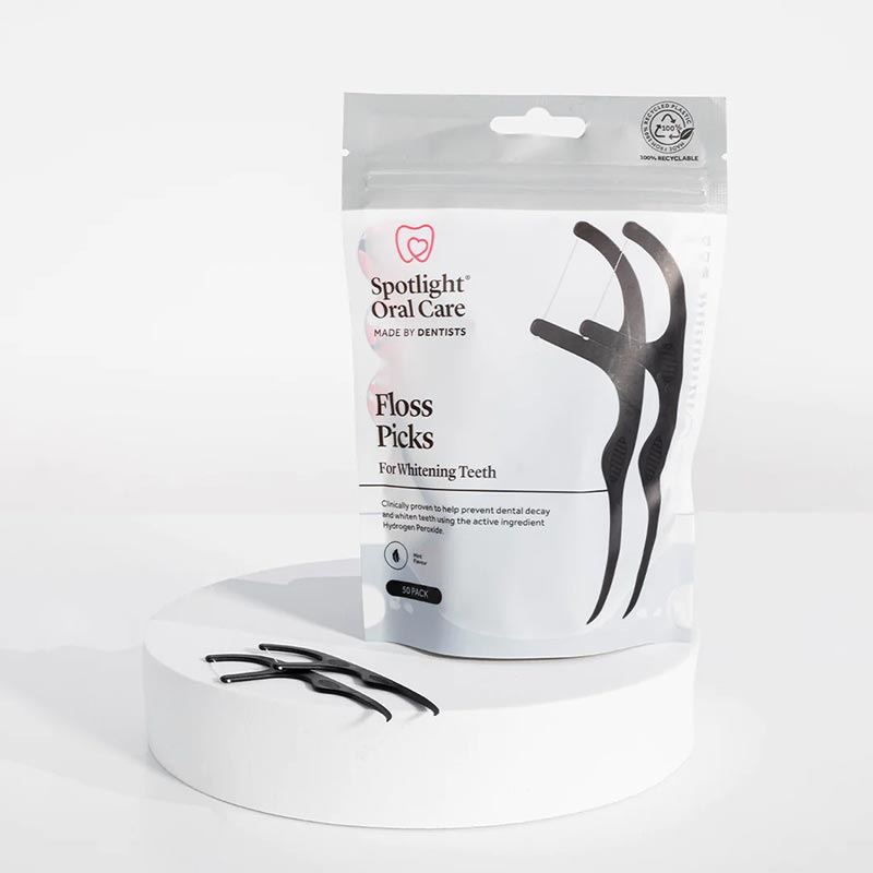 Spotlight Floss Picks for Whitening Teeth | whitening teeth strips | tooth floss | tooth picks | Spotlight whitening products