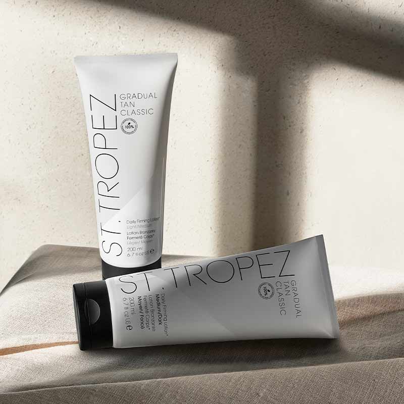 St Tropez Gradual Tan Classic Daily Firming Lotion Light/Medium | daily tinted moituriser | skincare with sun
