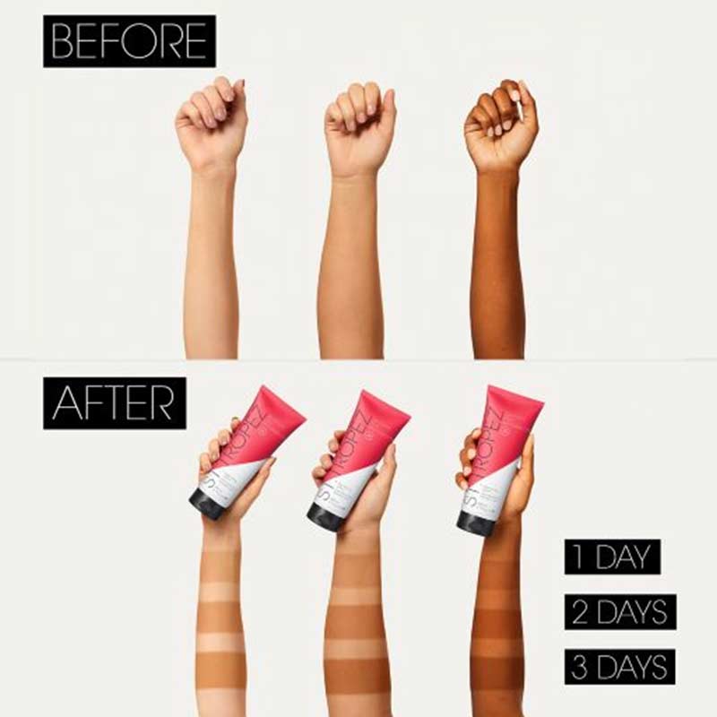 St Tropez Gradual Tan Watermelon Daily Firming Lotion | swatches | fake tan | packaging | fake tan | self tan | tanning lotion