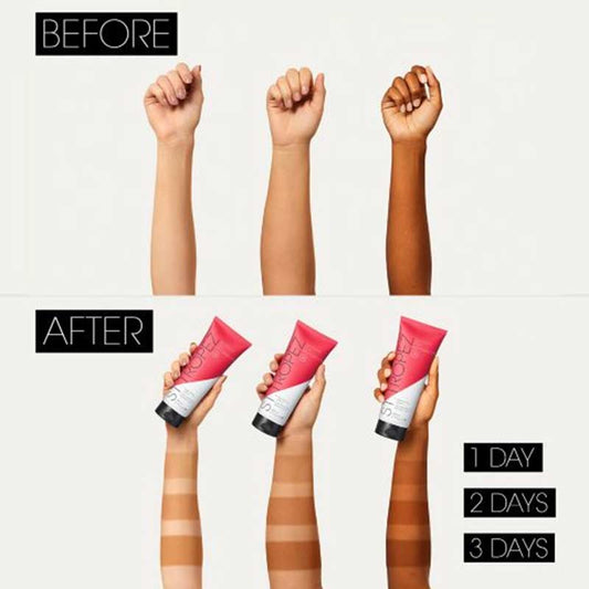 St Tropez Gradual Tan Watermelon Daily Firming Lotion | swatches | fake tan | packaging | fake tan | self tan | tanning lotion