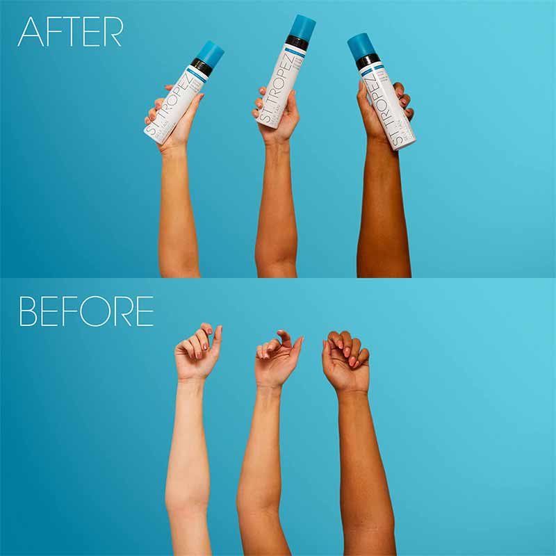 St Tropez Self Tan Bronzing Mousse | self tanning | before and after