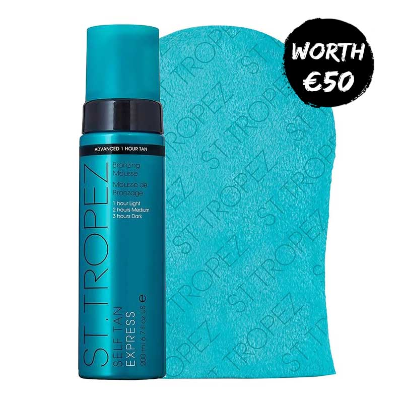 St. Tropez Self Tan Express Advanced Bronzing Mousse + FREE St. Tropez Tan Applicator Mitt