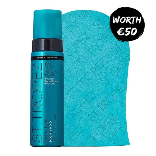 St. Tropez Self Tan Express Advanced Bronzing Mousse + FREE St. Tropez Tan Applicator Mitt