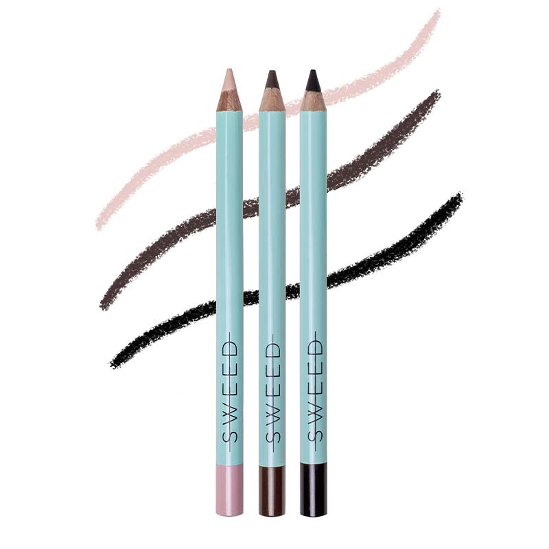 SWEED Satin Kohl Eyeliner | three shades eyeliner | brown eye liners | pencil eyeliners | white and pink eyeliners | reduce redness in waterline and tightline
