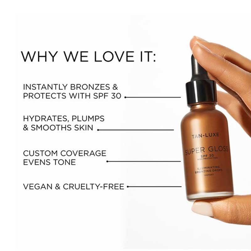 TAN-LUXE Super Gloss SPF 30 | vegan self tan