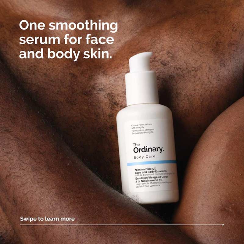 The Ordinary | Niacinamide 5% Face and Body Emulsion | smoothing body serum | pigmentation