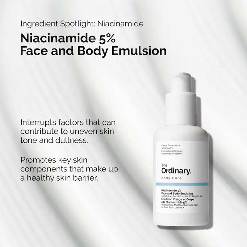 The Ordinary | Niacinamide 5% Face and Body Emulsion | skin brightening serum | healthy skin barrier