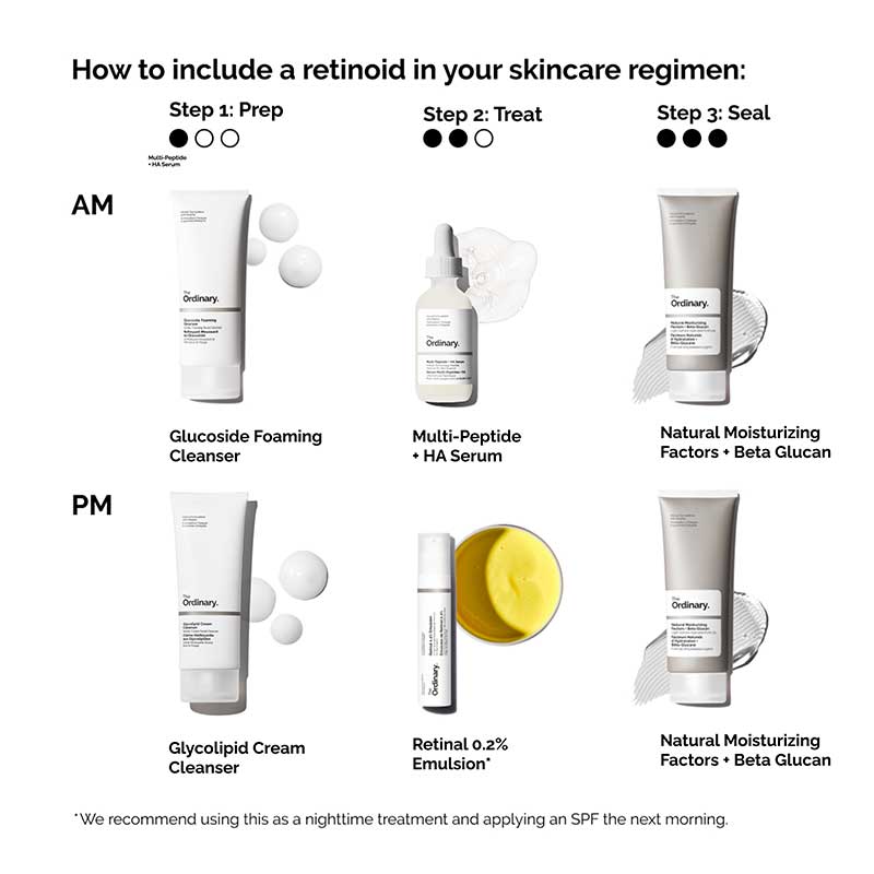 The Ordinary Retinal 0.2% Emulsion | Skin care routine | AM & PM | Use retinal at night time | Use SPF during the day