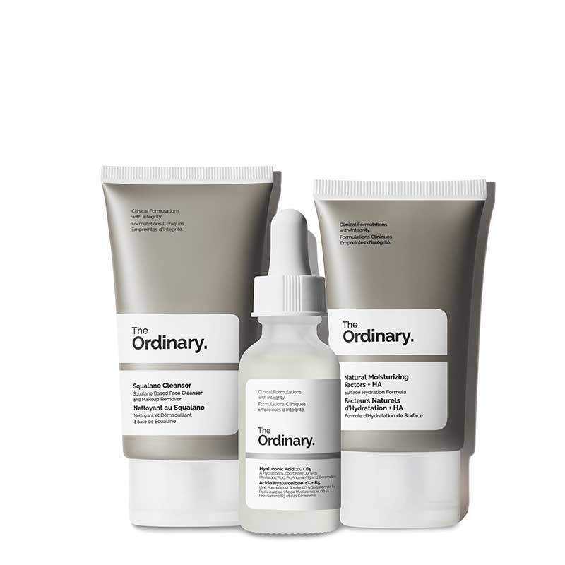 The Ordinary The Daily Set | Squalane Cleanser | Natural Moisturizing Factors | Hyaluronic Acid Serum 2% + B5 | Daily Skincare Essentials | Suitable for All Skin Types | Vegan Friendly