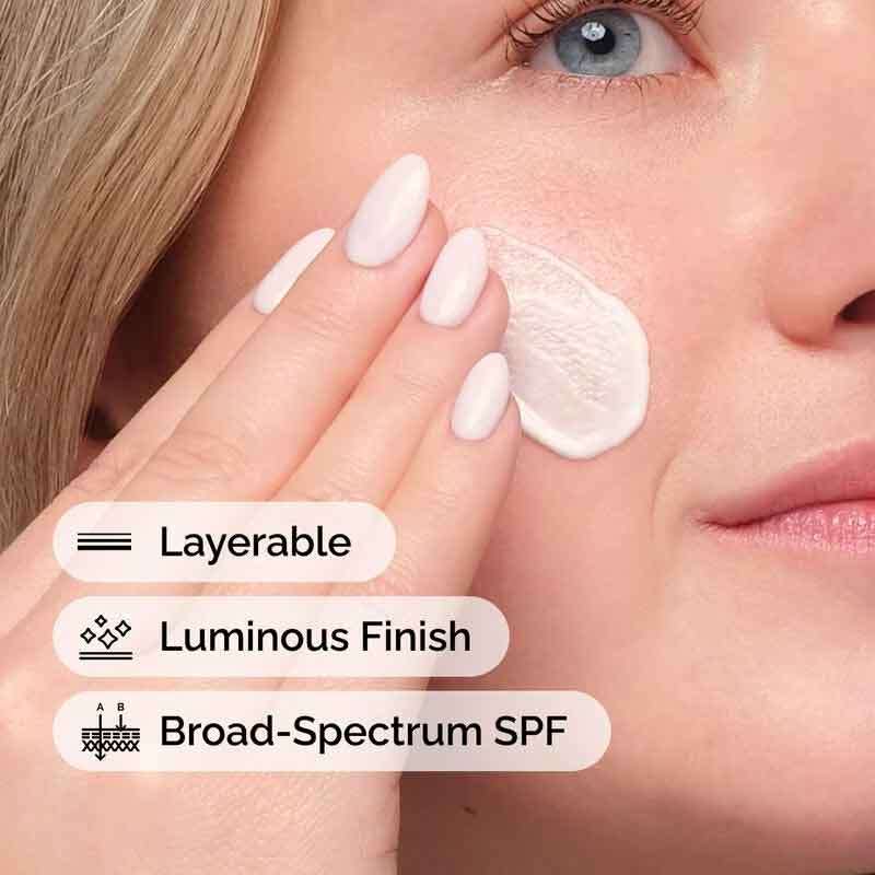 The Ordinary UV Filters SPF 45 Layerable Sunscreen Serum Being Applied On Models Face