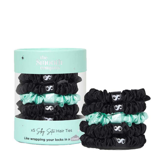 The Smooth Company Silk Satin Hair Ties Inside box and outside box