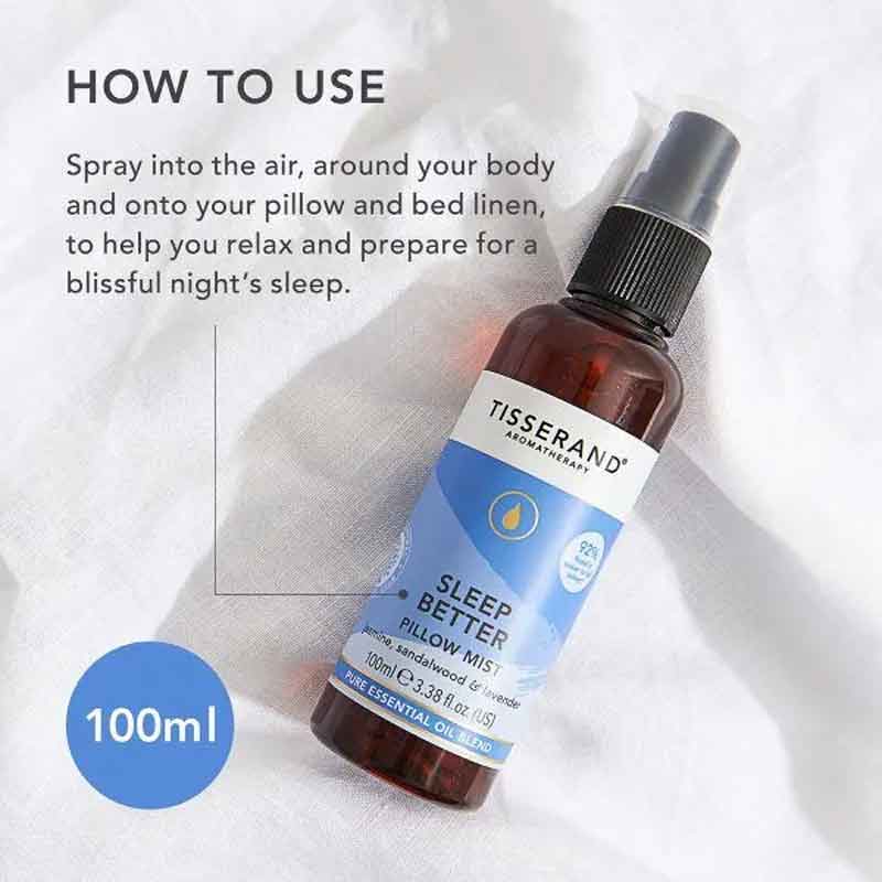 Tisserand Sleep Better Pillow Mist | Natural Sleep Remedy | wellness | aromatherapy