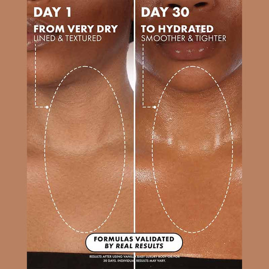 Truly Beauty Vanilla Baby Luxury Body Oil Results