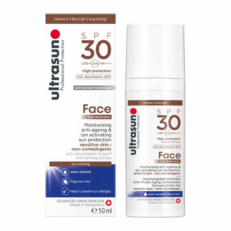 Ultrasun Face Tan Activator SPF 30, face sunscreen, face spf, tan activating sun cream