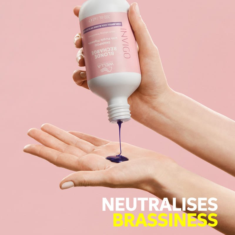 Wella Professionals | Invigo Blonde Recharge Shampoo | anti-yellow shampoo | purple shampoo | professional haircare