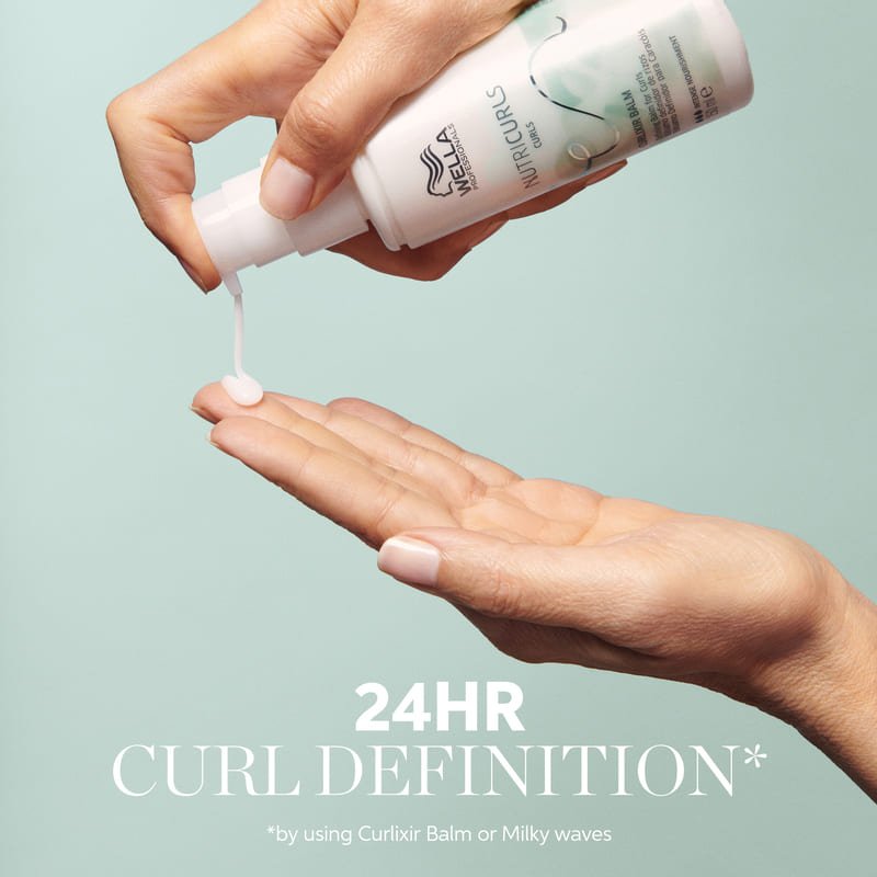 Wella Professionals | Nutricurls | Curlixir Balm | 24hr curl definition | soft hold for curls | nourishing curl cream