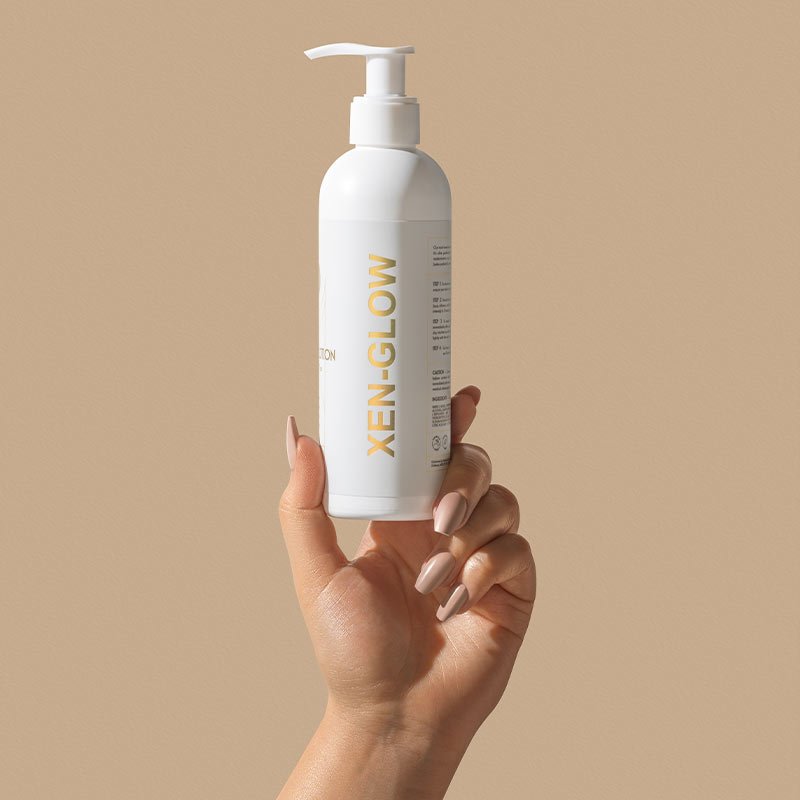 XEN-GLOW Dark Tan Lotion | instant but buildable tan | no patchy tan