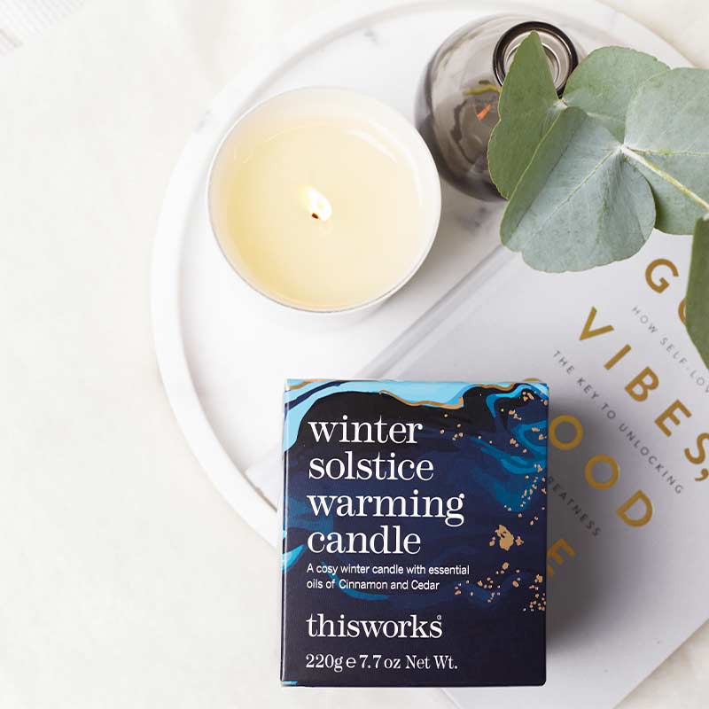 This Works Black Spice & Cedar Candle has a relaxing fragrance | gift for granny | candle for nanny christmas | what to buy for older people | secret santa gift | stocking filler candle christmas 2022