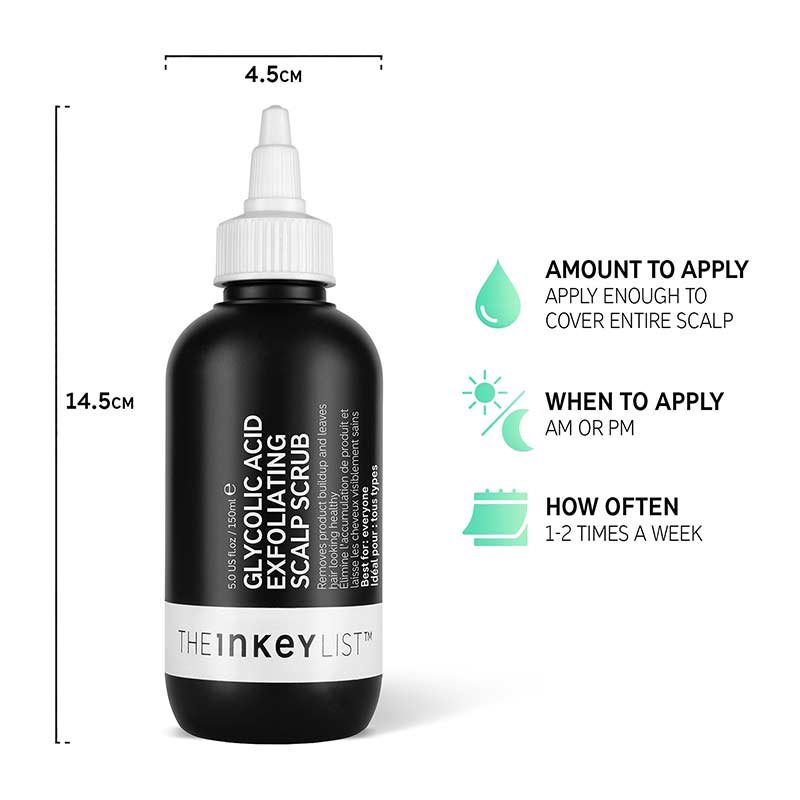 The INKEY List Glycolic Acid Exfoliating Scalp Scrub | improve hair growth and scalp health | scalp scrub and exfolaitor | pre wash hair treatment