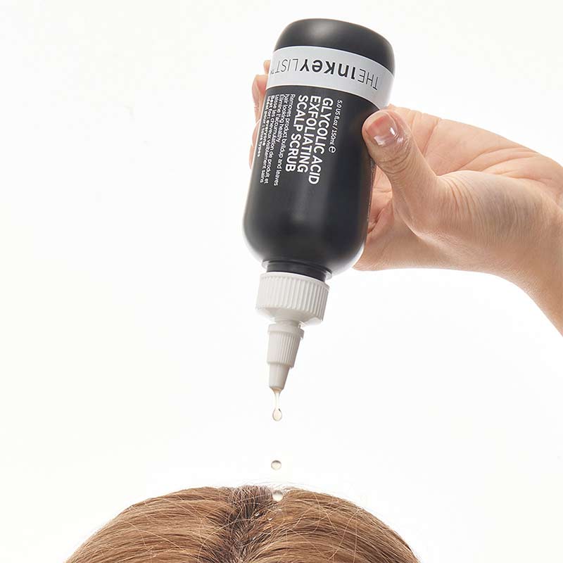 The INKEY List Glycolic Acid Exfoliating Scalp Scrub | remove product build up from hair