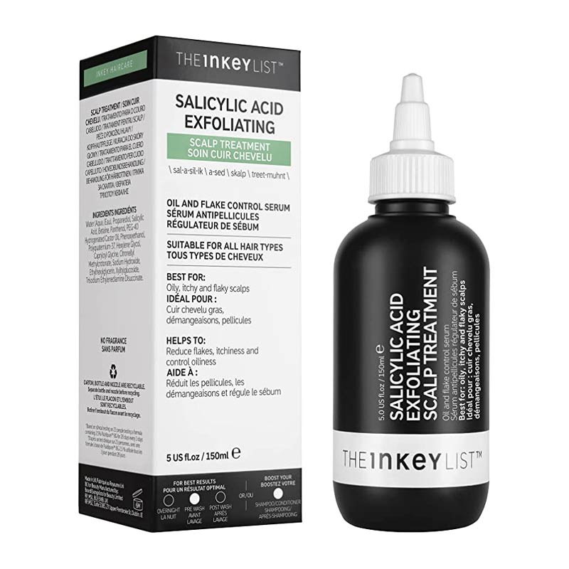 The INKEY List Salicylic Acid Exfoliating Scalp Treatment | oily scalp control | dandruff and flake free scalp treatment