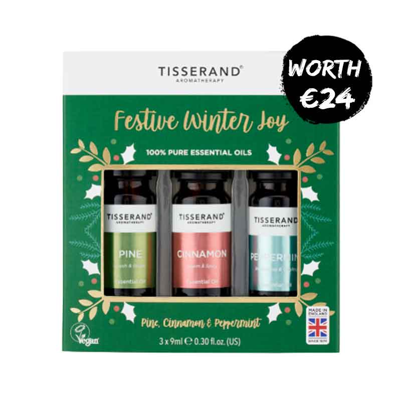 Tisserand Festive Winter Joy Trio Gift Set - Chirstmas Essentials Oils - Tisserand Christmas 2022