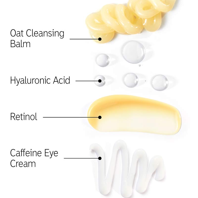 The INKEY List Winter Skin 101 | oat cleansing balm, hyaluronic acid | retinol and caffeine eye cream