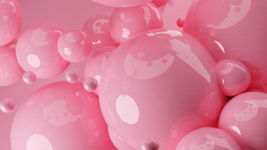 Bubble Image of pink shiny bubbles against each other