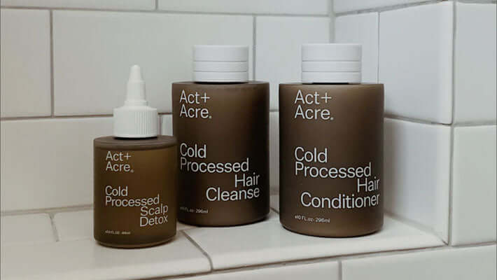 act+acre haircare, cold pressed, hair wellness