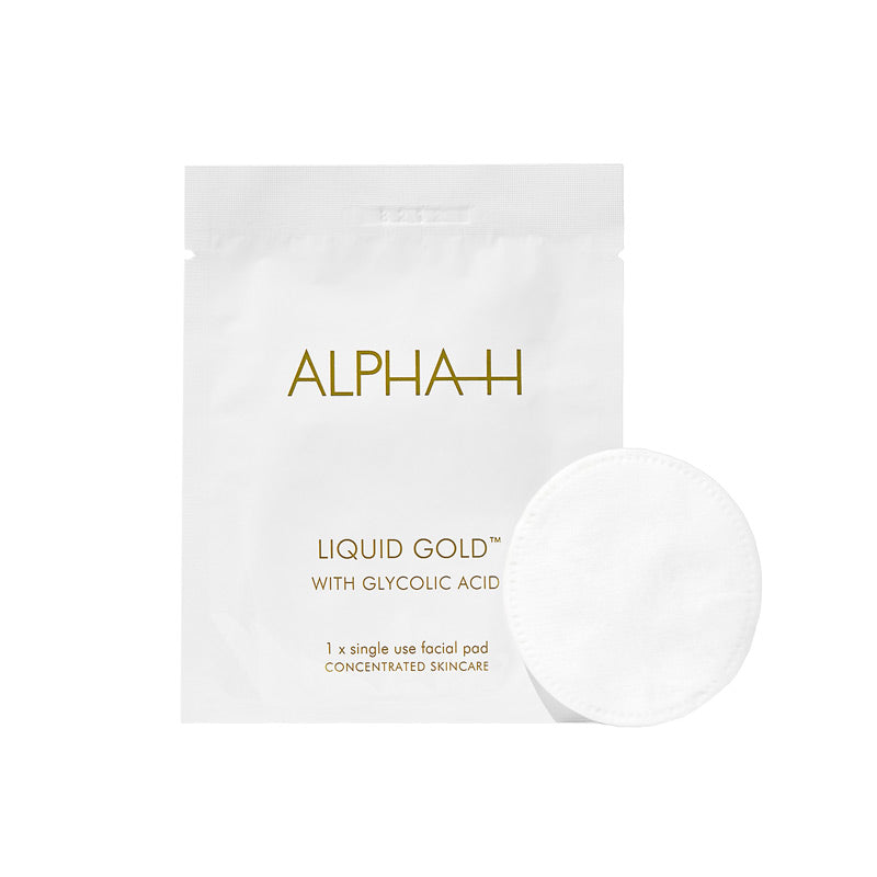 Alpha-H Liquid Gold Trial Kit | trial size | sachets | bestselling | Liquid Gold | fresh | luminosity | texture | elasticity | fine lines | wrinkles  | visible glow | transform | 3 weeks | #LiquidGoldChallenge