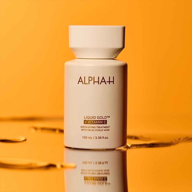 Alpha-H Liquid Gold Exfoliating Treatment With 5% Glycolic Acid and Vitamin C, brightening skin treatment