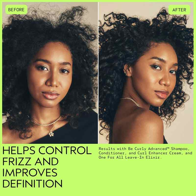 Aveda One For All Leave-In Elixir Before & After