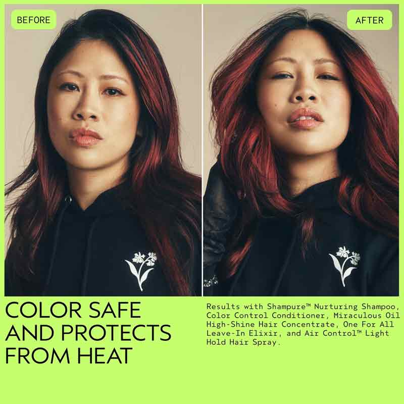 Aveda One For All Leave-In Elixir Before & After