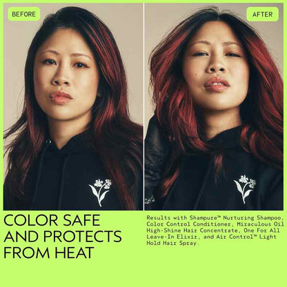 Aveda One For All Leave-In Elixir Before & After