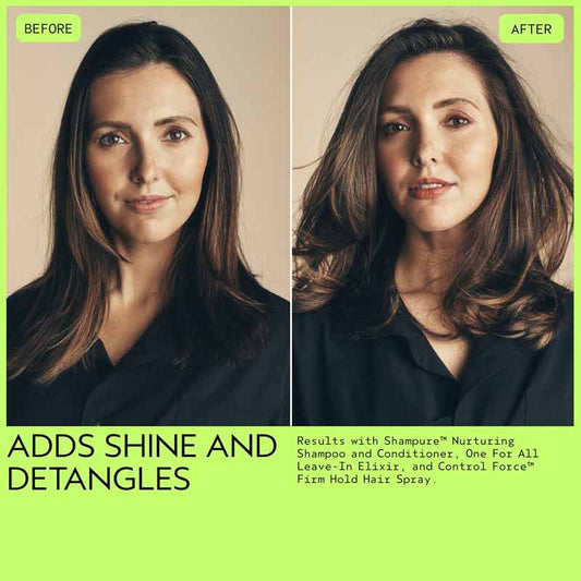 Aveda One For All Leave-In Elixir Before & After