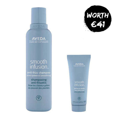 Aveda Smooth Infusion Anti-Frizz Shampoo + FREE Aveda Smooth Infusion Perfectly Sleek Blow Heating Cream 40ml