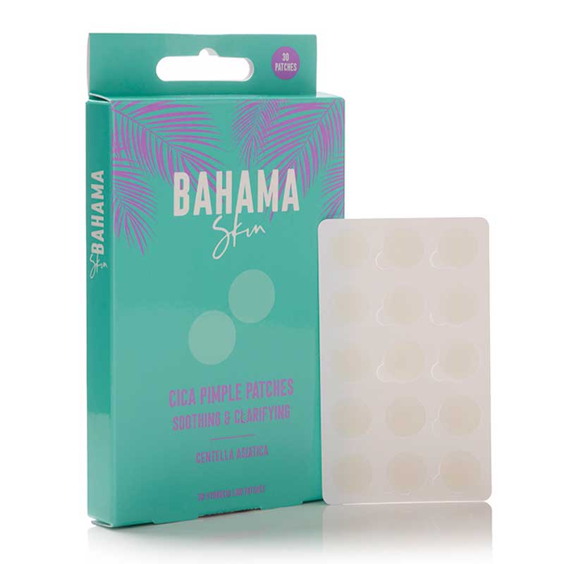 Bahama Skin Pimple Patches | Hydrocolloid Spot Patches | Contains Centella Asiatica Extract (Cica) | Reduces Redness and Inflammation | Protects Pimples from Additional Stressors | Effortlessly Say Goodbye to Unwanted Spots