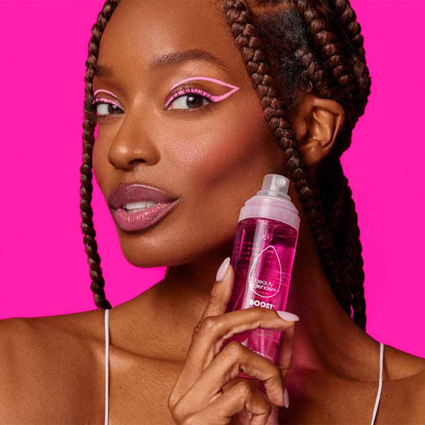 Beautyblender Boost 4-in-1 Firming Peptide Setting Spray | flawless | enhanced | skin care | benefits | lift | smooth | blur | melt | blend | fine | easy | staying power