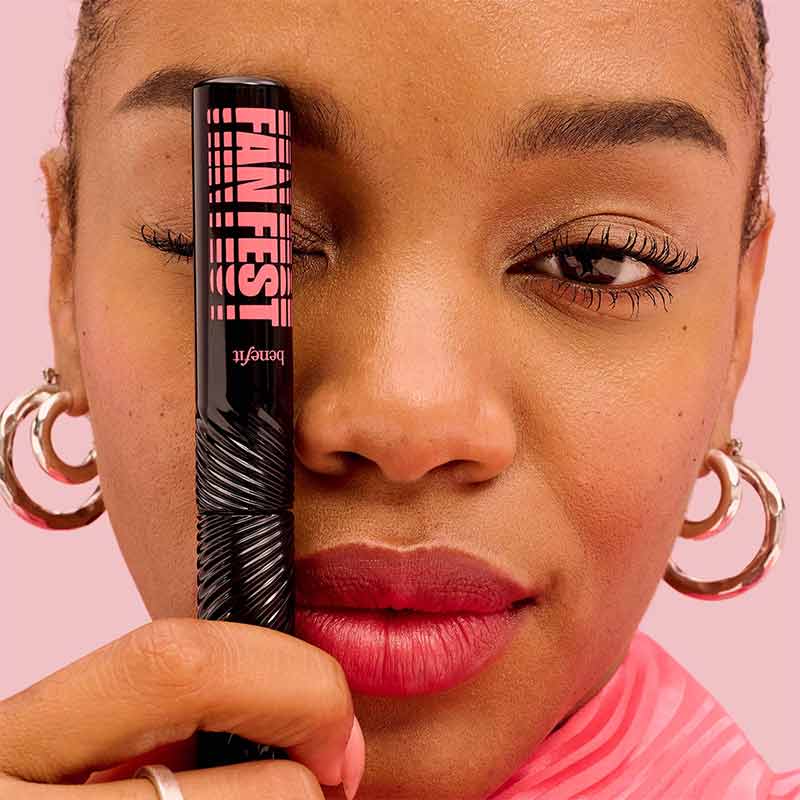 Benefit Cosmetics Fan Fest Mascara | fanned out | length | side-to-side | amplify | volume | multiply | lashes
