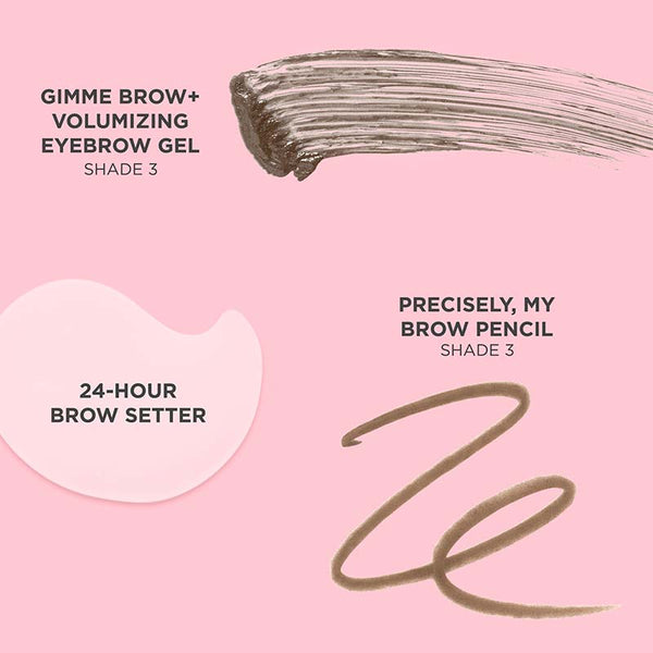 Benefit Cosmetics Lil Brow Loves Gift Set | gimme brow volumizing gel | precisely my brow pencil | Shade 3 | 24 hour brow setter | clear 