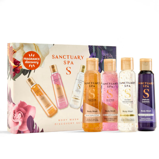 Sanctuary Bodywash Discovery Gift Set White Background