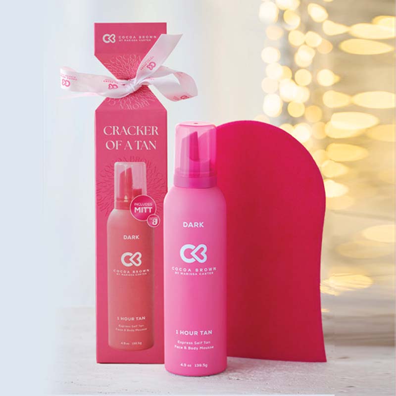 Cocoa Brown Cracker Of A Tan Gift Set Dark twinkle background
