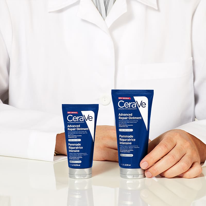 CeraVe Advanced Repair Ointment | Formulated for Very Dry, Rough, and Cracked Skin | Lightweight Formula with Ceramides and Hyaluronic Acid | Absorbs Easily | Soothing Relief | Instant Long-Lasting Hydration | Locks in Moisture | Protects the Skin's Natural Barrier | Non-Greasy Feel | Suitable for Face, Body, and Lips