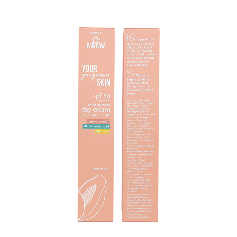 Dr Paw Paw Your Gorgeous Skin SPF 50 PA++++ Broad Spectrum Day Cream | superior sun protection | hydration | radiant skin benefits | daily skincare routine | beautifully protected | nourished skin | confidence.
