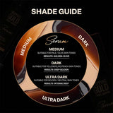 Dripping Gold Luxury Tanning Serum | shade guide | tan | skincare | medium | golden olive | dark | deep golden | ultra dark | intense deep | luxe | faux tan | rich | nourishment | hydration 